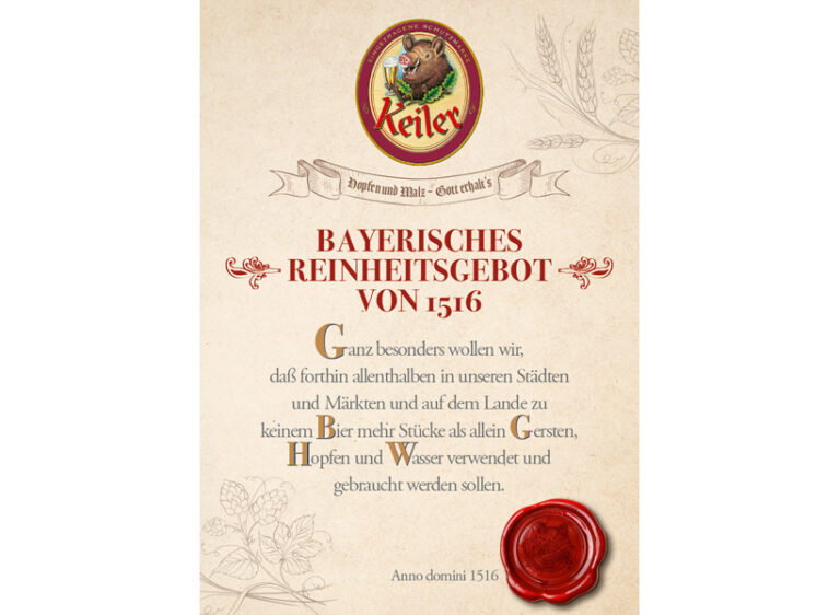 Ein Prost auf das Reinheitsgebot von 1516